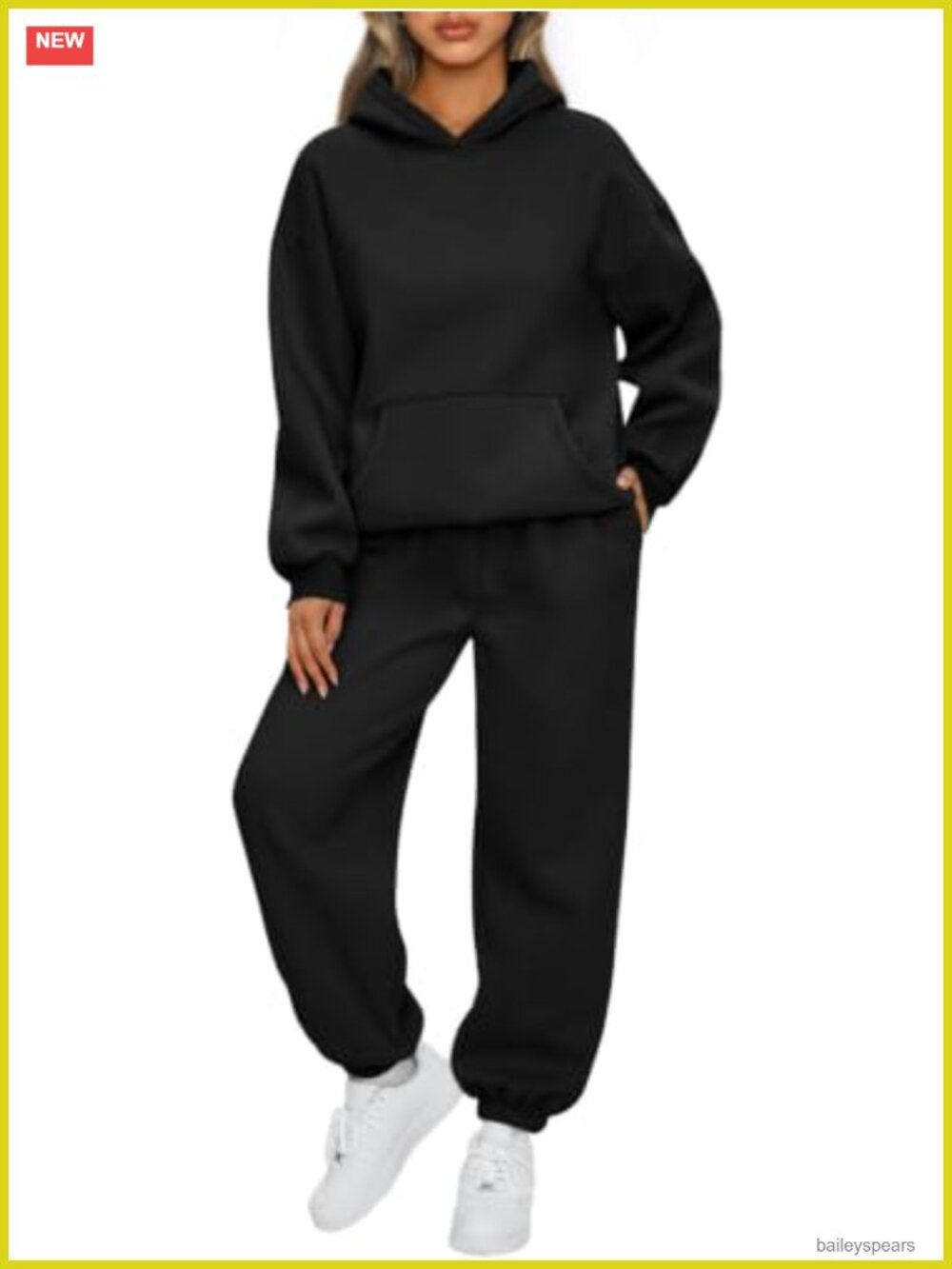 Women's 2 Piece Fleece Sweatsuit Set Hoodie & Joggers Lounge Set